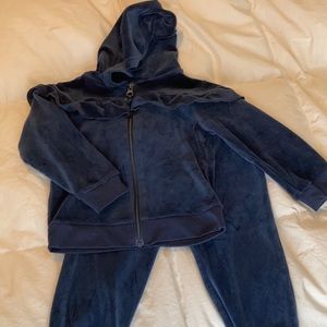 Navy Velour Tracksuit